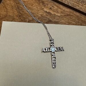 Silver Cross Pendant Necklace